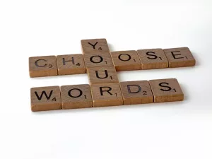 Scrabble tiles spelling: choose your words
